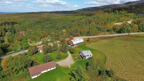 Property building, Natural landscape, Bird's eye view, Mountain view