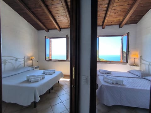 Bed, Natural landscape, Photo of the whole room, Bedroom, Sea view, towels