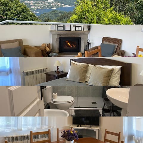 Living room, Seating area, Dining area, Bedroom, fireplace