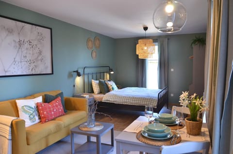 Bed, Living room, Photo of the whole room, Seating area, Bedroom
