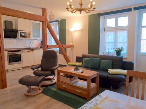 Kitchen or kitchenette, Living room, Seating area