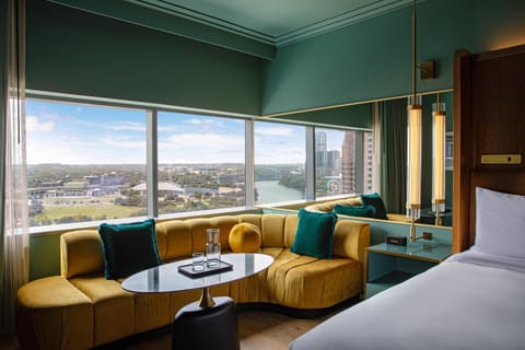 Bed, View (from property/room), Decorative detail, Seating area