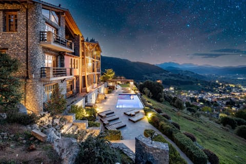 Property building, Nearby landmark, Day, Night, Natural landscape, Mountain view, Pool view, Swimming pool