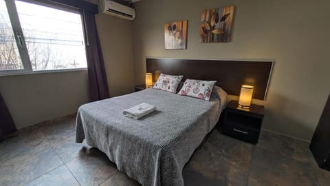 Bed, Bedroom, towels, air conditioner