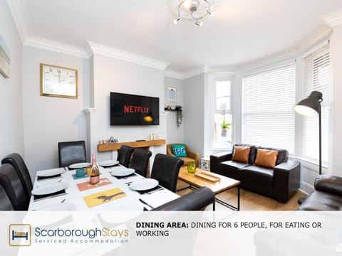 Living room, Seating area, Dining area