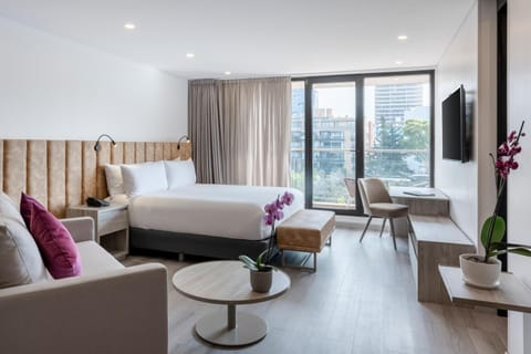Bed, Living room, Bedroom