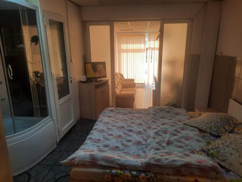 Shower, Bed, TV and multimedia, Photo of the whole room, Seating area