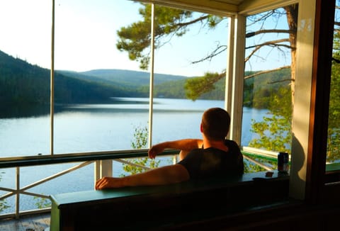 Natural landscape, Lake view, Mountain view, group of guests