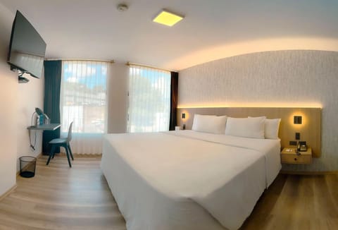 Bed, TV and multimedia, Photo of the whole room, Bedroom
