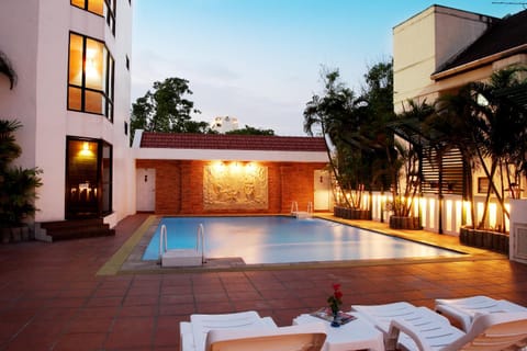 Facade/entrance, Pool view