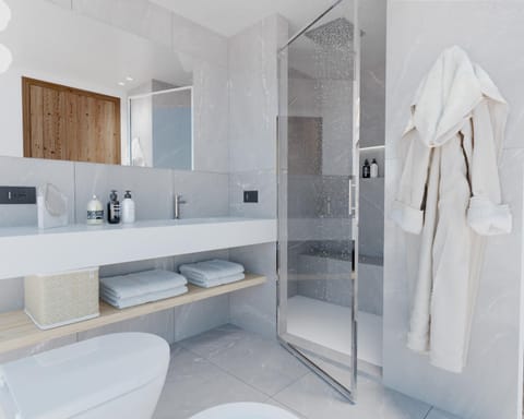 Shower, Toilet, Bathroom, towels