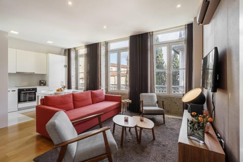 Kitchen or kitchenette, Living room, Seating area