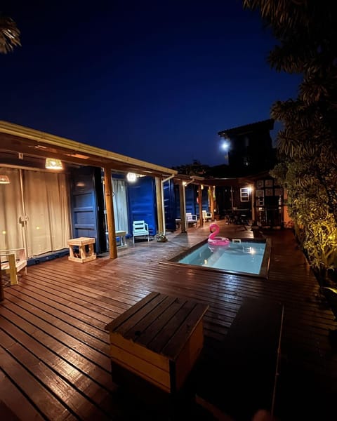 Patio, Night, View (from property/room), Pool view, Swimming pool