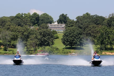 Summer, Skiing, Lake view