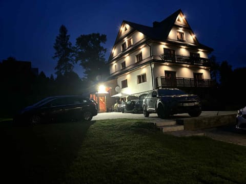 Property building, Night, Parking
