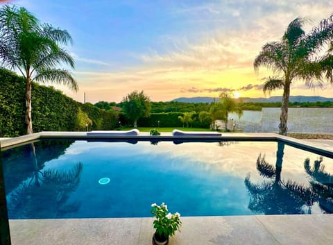 Day, Natural landscape, Pool view, Swimming pool, Sunset