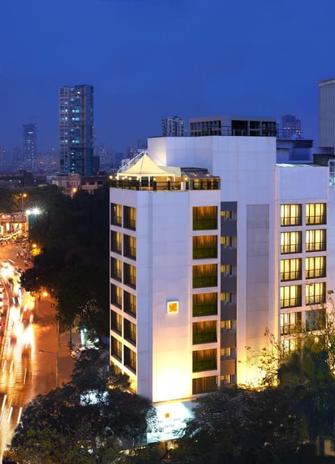 Property building, Facade/entrance, Night, Bird's eye view, On site