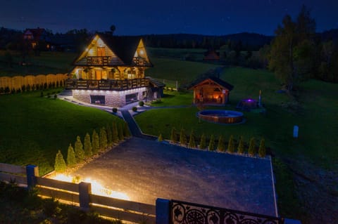 Property building, Night, Natural landscape, Garden, Garden view