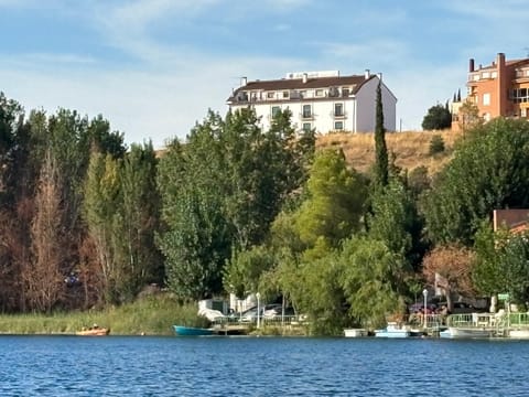 Property building, Natural landscape, Lake view