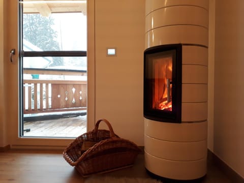 Living room, fireplace