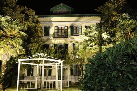 Property building, Night, Garden, Garden view