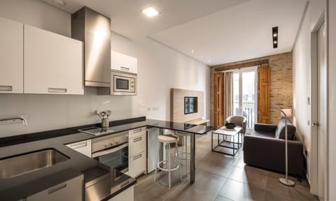 Kitchen or kitchenette, Living room