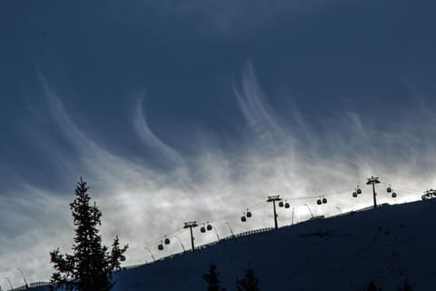 Natural landscape, Winter, Skiing