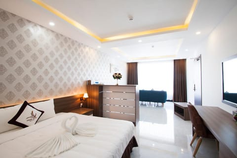 Photo of the whole room, Decorative detail, Bedroom, Sea view