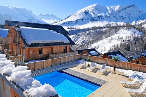 Winter, Mountain view, Pool view, Swimming pool