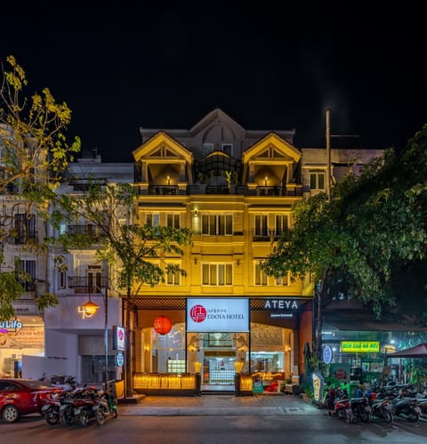 Property building, Night, Parking