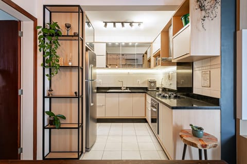 Kitchen or kitchenette, oven, stove