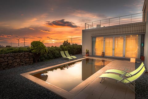 Pool view, Swimming pool, Sunset, Inner courtyard view