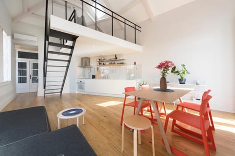 Kitchen or kitchenette, Living room, Dining area