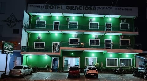 Property building, Night, Parking