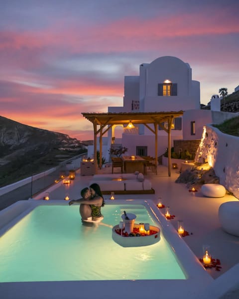 Swimming pool, Sunset