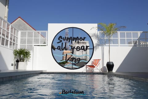 Property logo or sign, Swimming pool