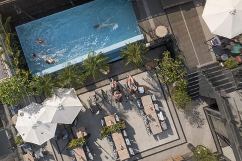 View (from property/room), Swimming pool, Swimming pool, sunbed
