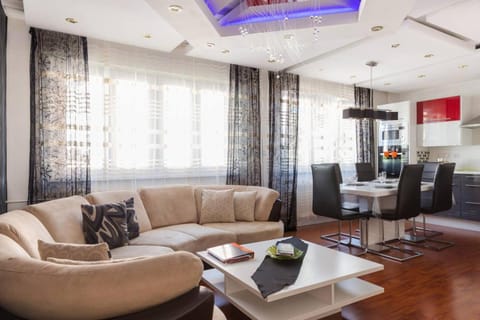 Kitchen or kitchenette, Living room, Decorative detail, Seating area, Dining area, Family, Family
