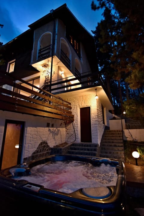 Night, Garden, Hot Spring Bath, Hot Tub