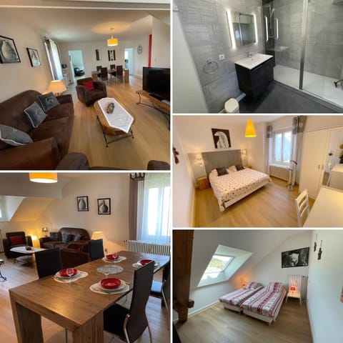 Bed, TV and multimedia, Living room, Seating area, Dining area, Bedroom