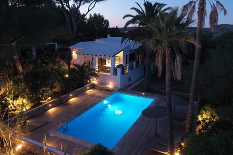 Night, Pool view, Swimming pool