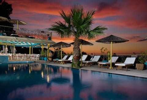 Swimming pool, Sunset