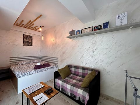 Bed, Living room, Photo of the whole room, Seating area, Bedroom