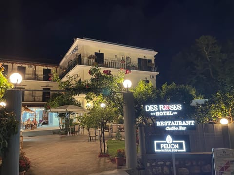 Property building, Night, Property logo or sign