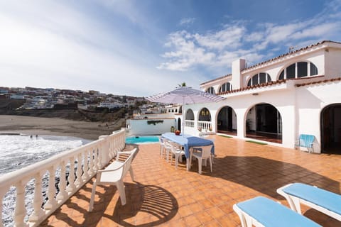 Patio, Balcony/Terrace, Beach, Sea view, Swimming pool