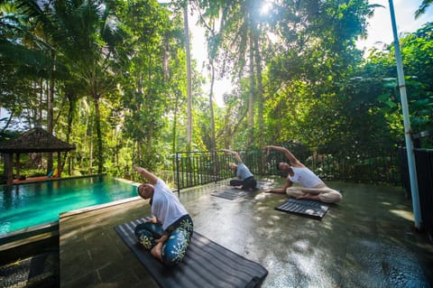 Day, People, Natural landscape, Garden, Garden view, Pool view, Swimming pool