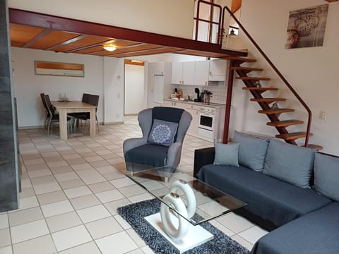 Kitchen or kitchenette, Living room, Dining area