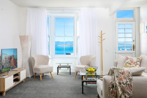 Living room, Seating area, Sea view