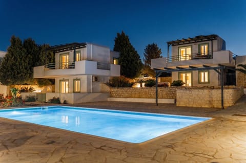 Property building, Night, Pool view, Swimming pool