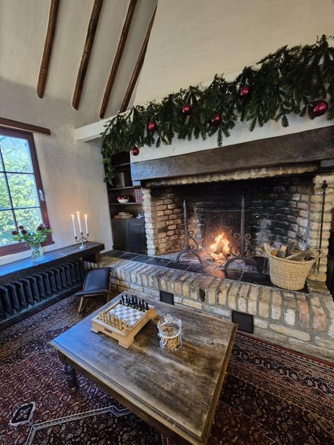 Living room, Seating area, Breakfast, fireplace